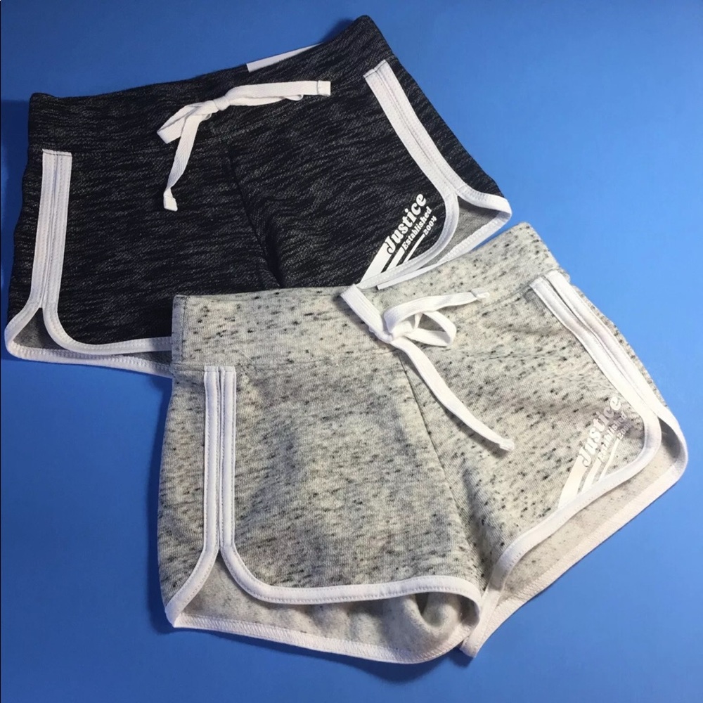Lot of 2 Justice Logo Dolphin 2 Girls Shorts Size 6